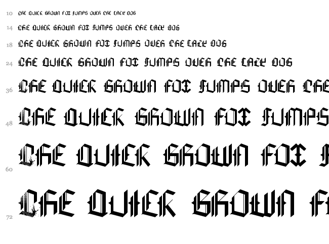 Kill The Panda font waterfall